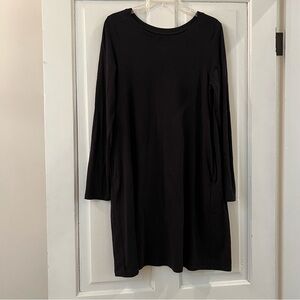 Pact cotton jersey T shirt dress black L